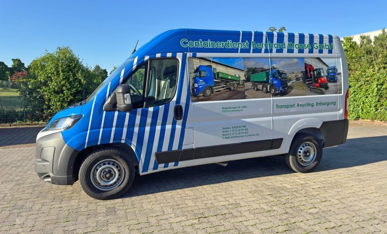 Designbeklebung Fiat Ducato für Containerdienst Bernhard Krause 6