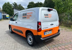 citroen berlingo - Werbefolierung Silber oracal-orange 1