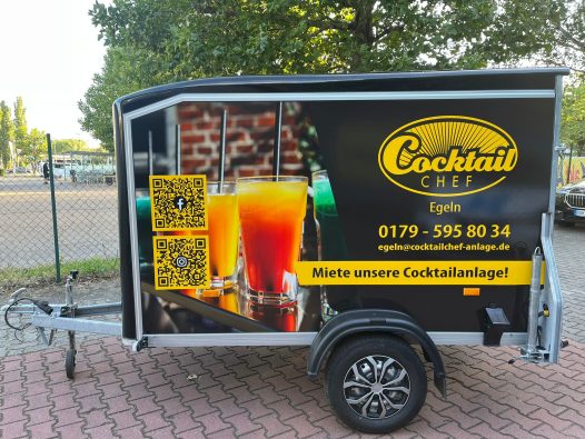 Werbefolierung - Eventanhänger - Cocktail Chef Egeln 2
