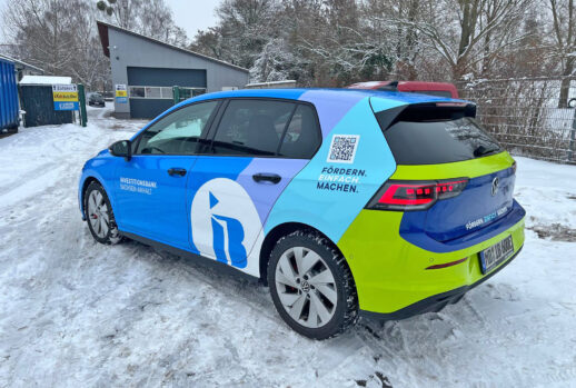 Vollfolierung – VW Golf GTE – Investitionsbank Sachsen-Anhalt 03